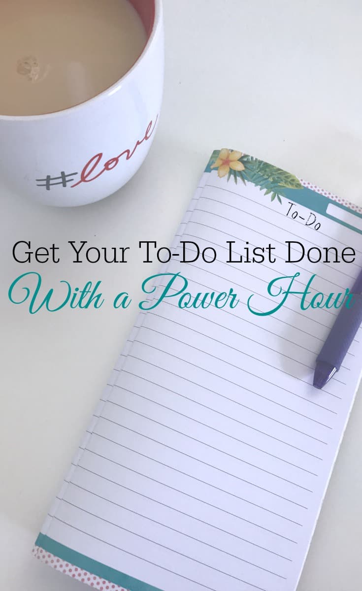 Get your to-do list down with a power hour, power hour cleaning, cleaning motivation, time management 