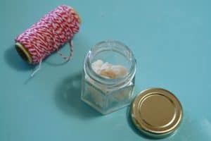 Homemade Peppermint Vanilla Lip Scrub, perfect for dry winter lips. It also would make a great Christmas gift.
