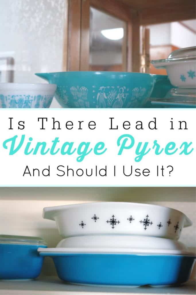 collage of vintage pyrex 
