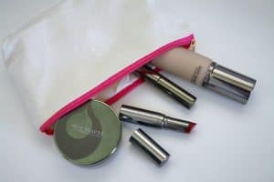 natural makeup in makeup bag