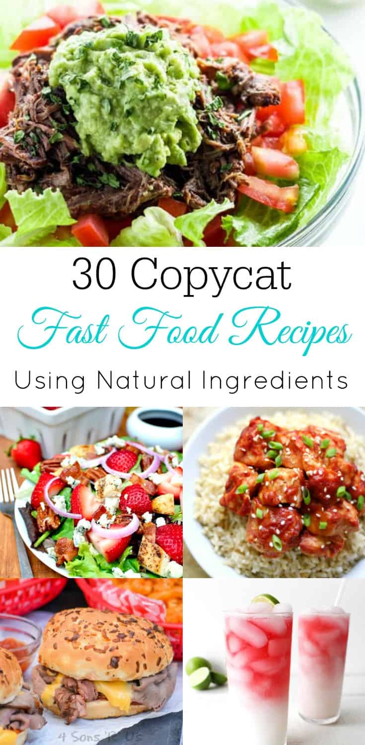 Natural Copycat Fast Food Recipes, Natural Fast Food, Copy Cat Fast Food