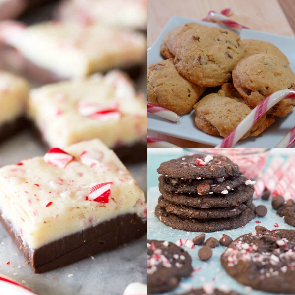 collage of peppermint recipes