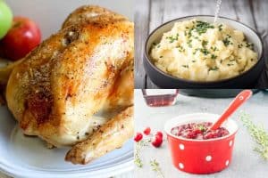 collage of instant pot thanksgiving recipes