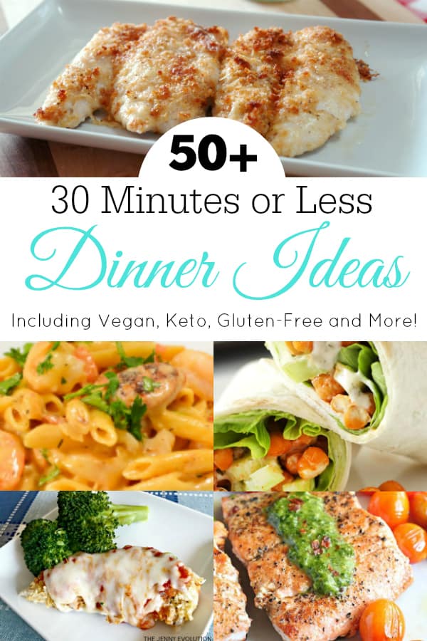 collage of 30 minute meals