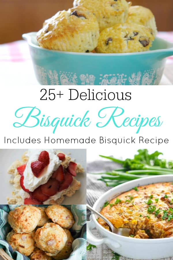 collage of dishes using bisquick