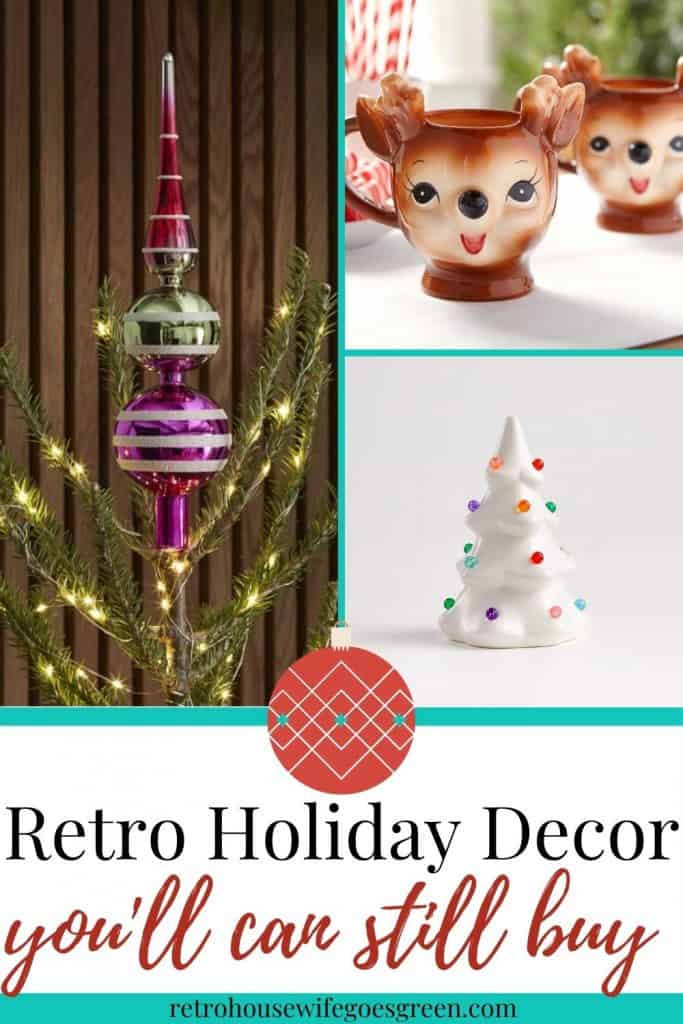 collage of retro christmas decorations