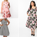 collage of vintage easter dresses